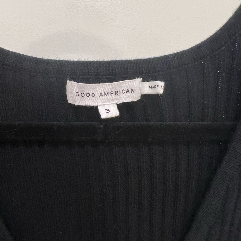 Good American Tie Waist  Ribbed Knit Sweater Dress - Picture 8 of 9